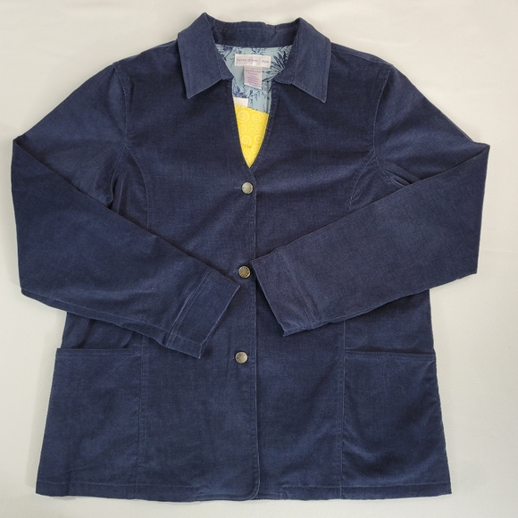 Susan Graver Corduroy Button Front Blazer Jacket Sz L - Picture 16 of 16